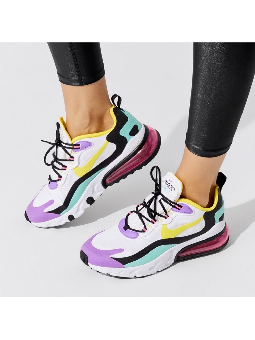 Nike Women's Multicolor Athletic Sneakers - Purple, Yellow & Teal